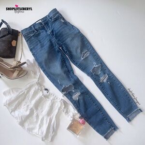 PACSUN Women’s Ankle High Rise Jegging Denim Distressed, Size 22